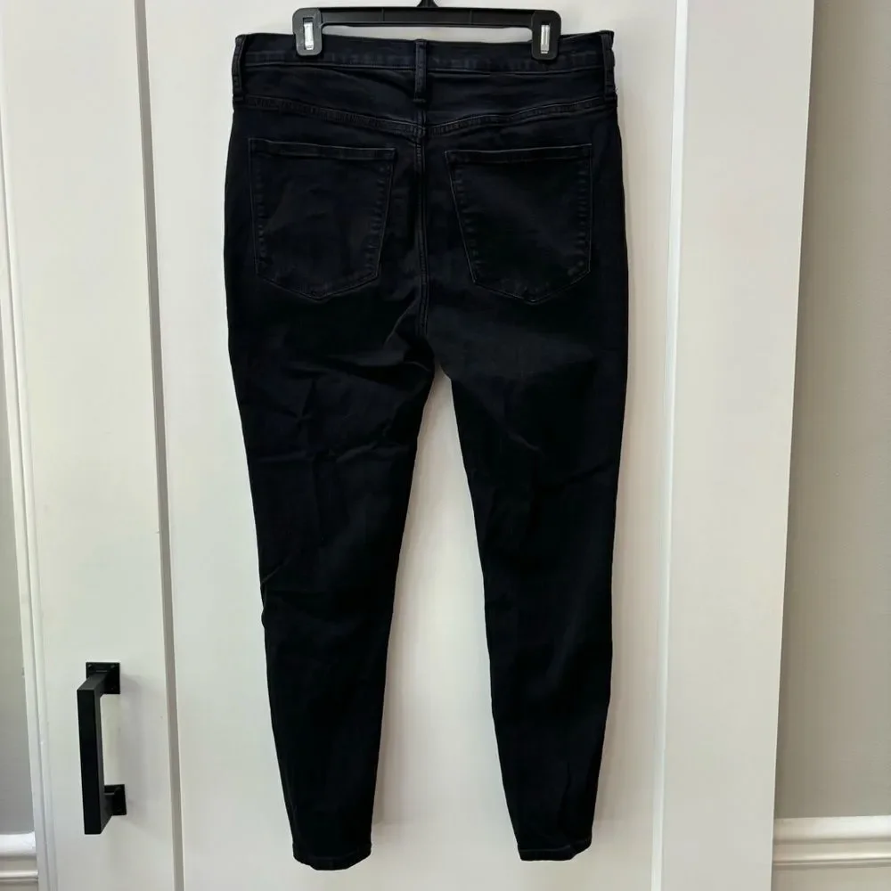 J. Crew 9” mid-rise skinny black jean woman’s size 32‎